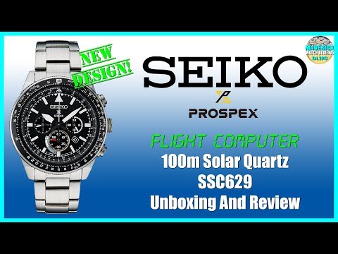 Flight Computer Refresh! | Seiko Prospex 100m Solar Quartz SSC629 Unbox & Review