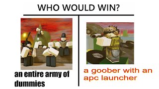 the entire uncertified army vs a kid with an apc launcher