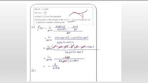 HKDSE M2 07.1d Differentiation: First principle calculation of derivative: an example