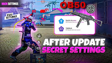 Switch Access & TalkBack Settings Free Fire || 0% Recoil 95% Headshots || Brazil Settings 2025 ⚙️