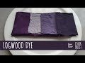 How to make natural dye with logwood  organic color  purple gray blue  iron shift  alkaline