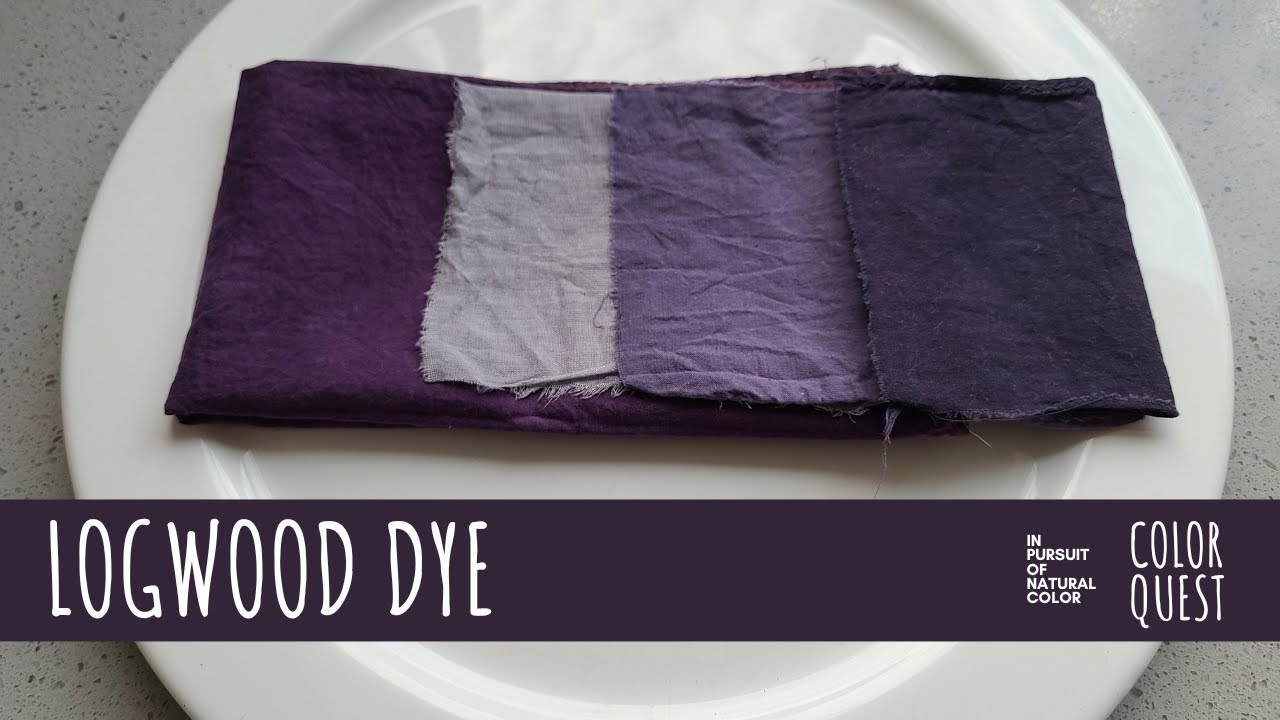 HOW TO MAKE NATURAL DYE WITH LOGWOOD, ORGANIC COLOR, PURPLE GRAY BLUE, IRON SHIFT