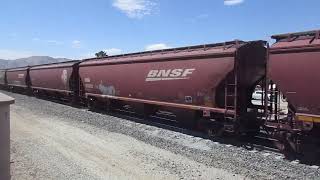 BNSF grain train at the Tehachapi Depot Museum