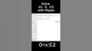 Solve command and inequality in Maple! #maths #mathematics #Maple #inequalities #solvecommand