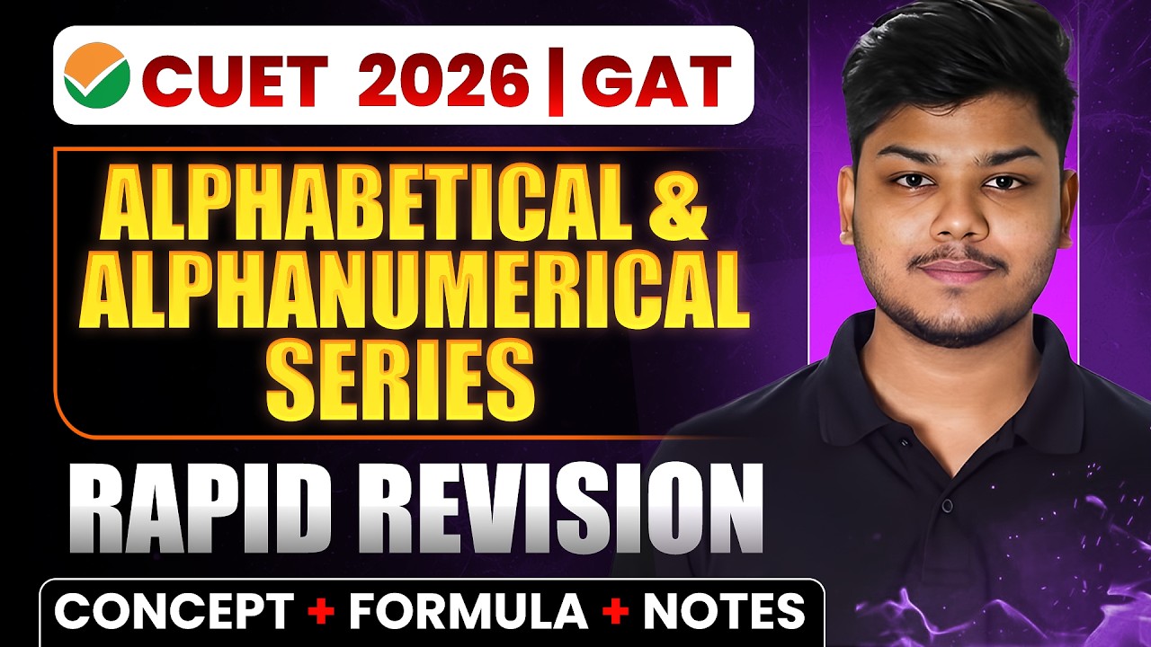 CUET GAT 2026 Logical Reasoning 🔥 | Alphabetical & Alphanumerical ...