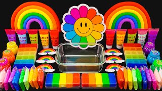 Rainbow Flower Mixing Random Cute | Shiny Things Into Slime | 1000+ Satisfying Idea By Yo Yo