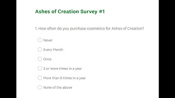 Ashes of Creation Fan Survey #1