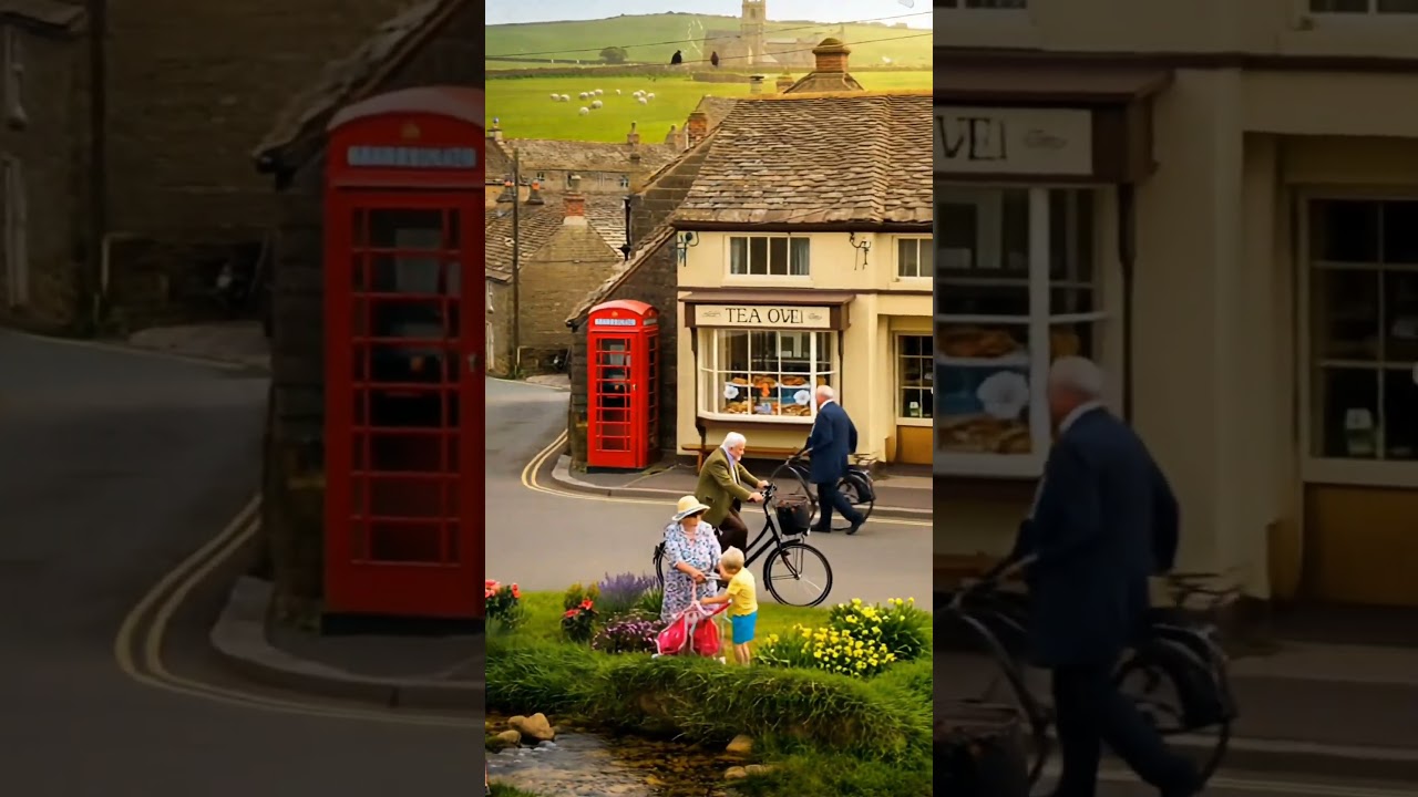 Traditional English Village Life | Beautiful Countryside Culture Scene in 3D Animation