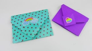 Origami Briefumschlag falten DIY / Bunte Briefchen falten ganz einfach Tutorial | deutsch