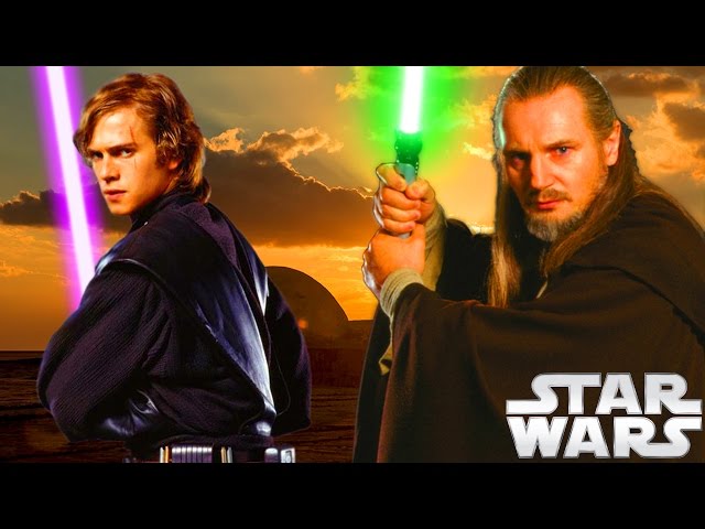 i honestly think if qui gon jinn survived and properly trained anakin,  anakin would have had a purple lightsaber : r/StarWars