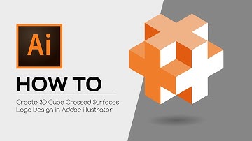 HOW TO - Create 3D Cube Crossed Surfaces Logo Design in Adobe illustrator