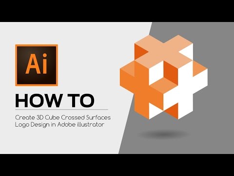 HOW TO - Create 3D Cube Crossed Surfaces Logo Design in Adobe illustrator