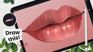 How To Draw Lips • Procreate Tutorial • Foolproof Method!