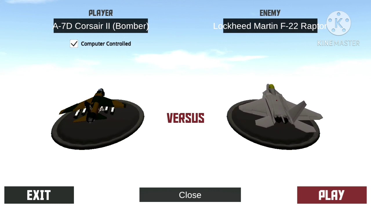 The A-7D is balanced (SimplePlanes dogfight mode)