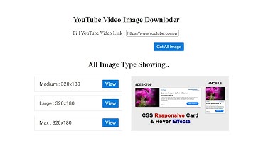 Download Any YouTube Video Thumbnail Using HTML CSS and JavaScript