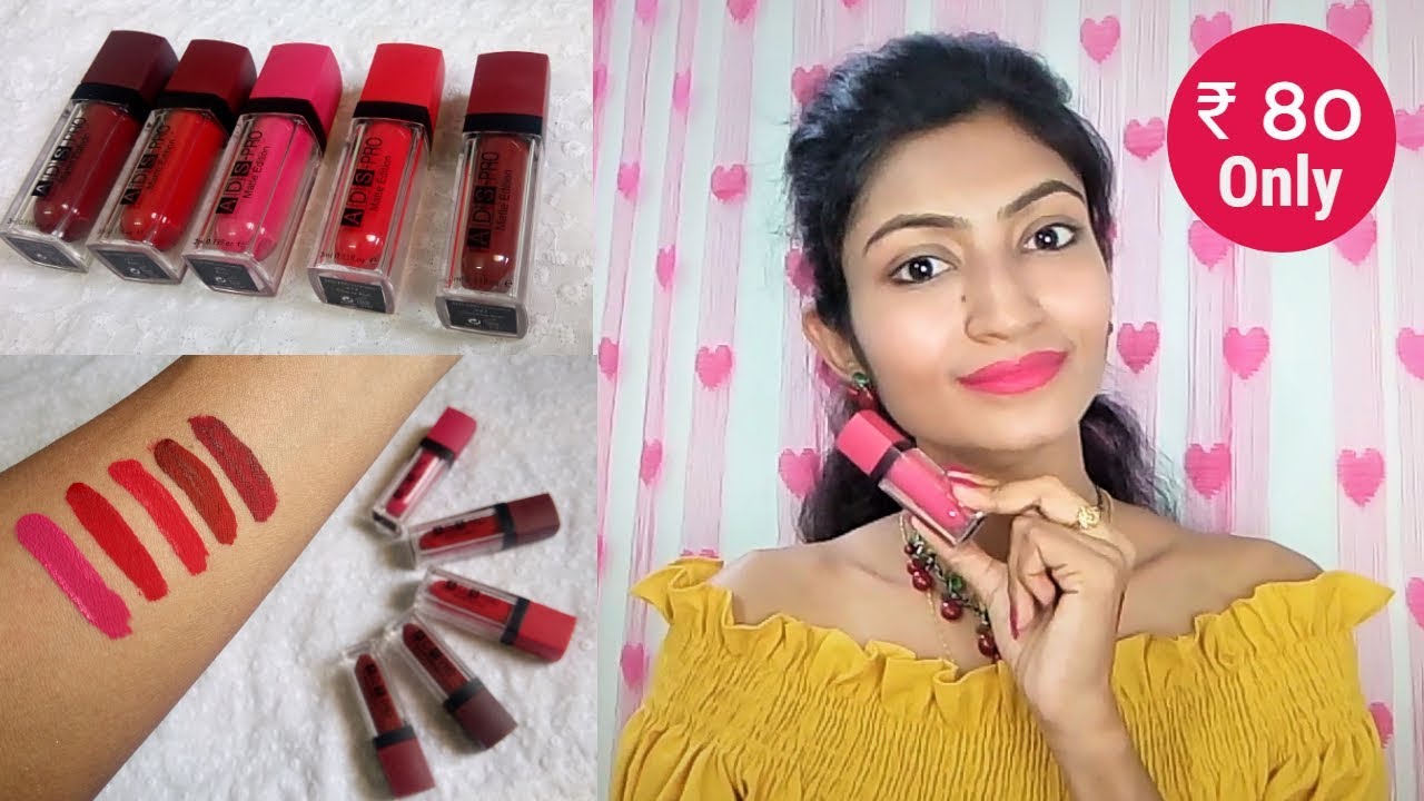 ADSPRO Matte Edition Liquid Lipstick ₹80 Review+Swatches Its