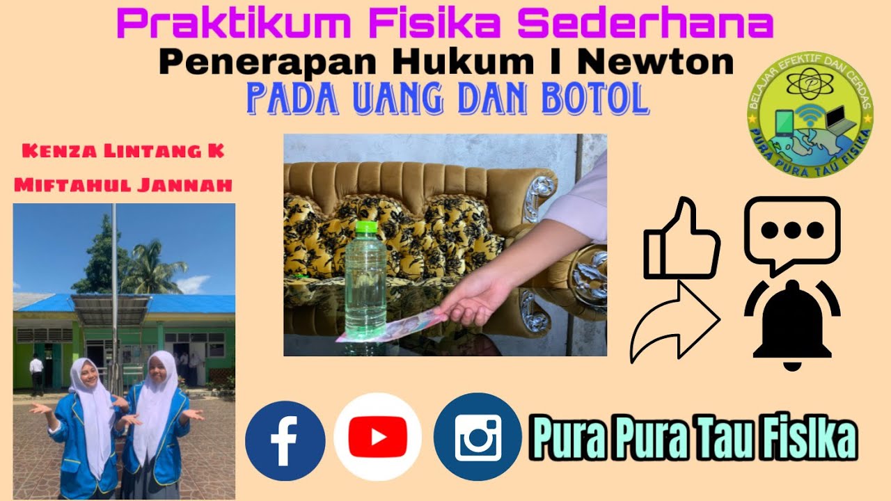Praktikum dan Penerapan Hukum 1 Newton Pada Uang dan Botol | Penerapan ...