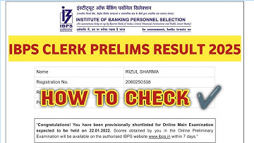 IBPS CLERK PRELIMS RESULT 2025 🔴 IBPS CLERK PRELIMS RESULT 2025 DEKHE ✔️ HOW TO CHECK IBPS CLERK OUT