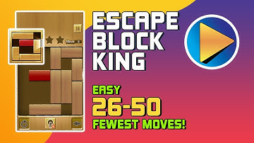 Escape Block King Easy Levels 26 to 50 Walkthrough [100% Perfect!]