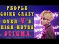 People going crazy over V's high notes in STIGMA - BTS