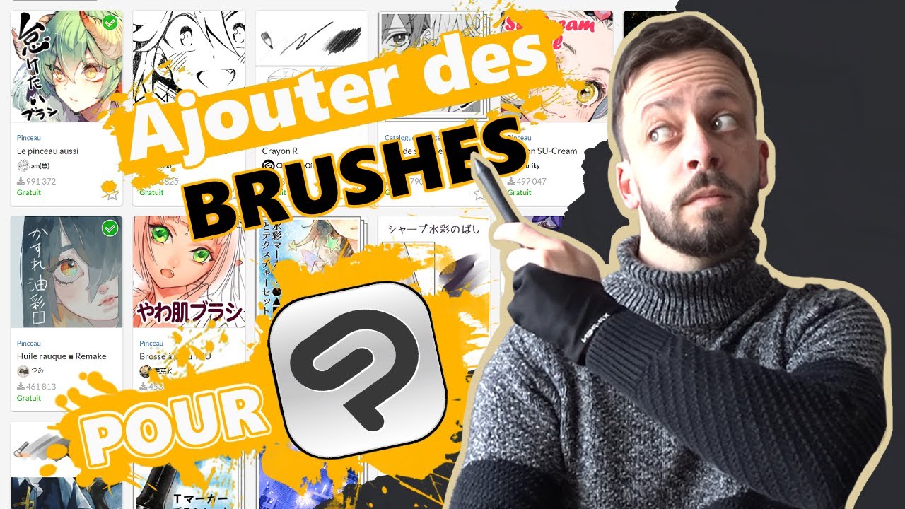CSP - Comment importer des Brushes dans CLIP STUDIO PAINT ? - YouTube