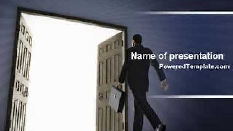 Open Doors To The Light PowerPoint Template by PoweredTemplate.com