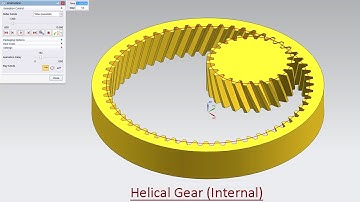 Helical Gear (Internal) - Motion Simulation (Video Tutorial) -- Siemens NX