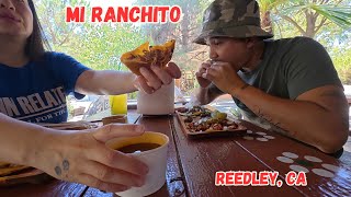 Eating at an Outdoor Mexican Restaurant in Reedley, California | Huge Birria Tacos! | Mi Ranchito 
