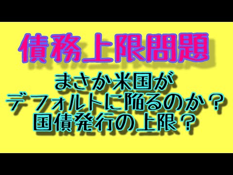 【債務上限問題】米国のデフォルトなんてあり得るのか？債務上限について解説【聞き流し】