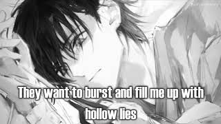 Nightcore → Colourless | Alto Key ( Lyrics )