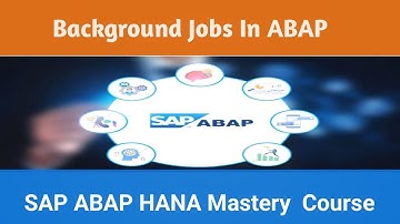 Background jobs in ABAP Programming |  ABAP on Hana