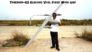 Thresher-03 Electric Vtol Fixed Wing Uav For Mapping And Surveillance - Auto Take Off & Auto Landing