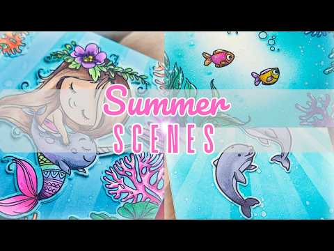 Summer Scene Cards Made Easy! No Masking Required! ✨ New Class Available!
