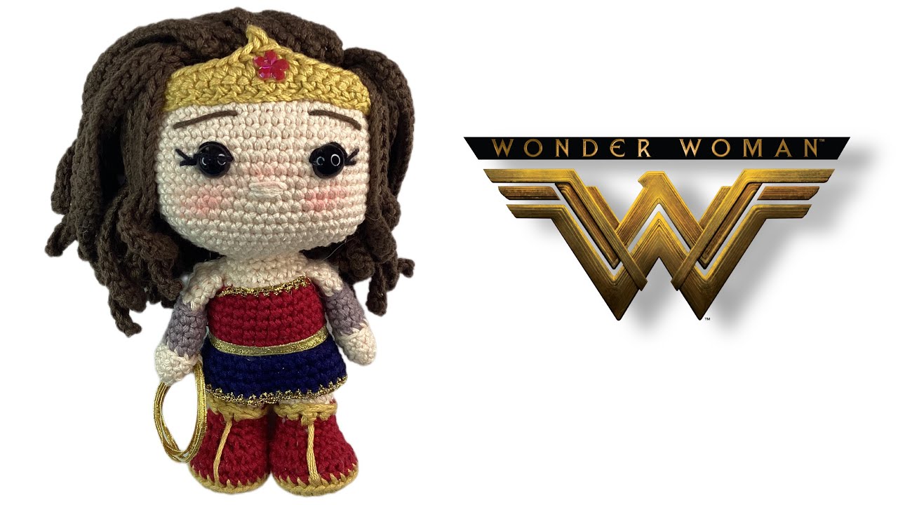 MUJER MARAVILLA FUNKO AMIGURUMI 1/3 (🇺🇸🇧🇷) #mujermaravillaacrochet #superheroesfunko)