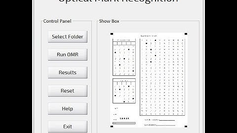 Optical Mark Recognition Matlab Code