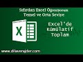 Excel Eğitim Dersleri 37 - Excelde Kümülatif toplam Alma