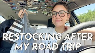 RESTOCKING HOUSE &amp; PERSONAL NECESSITIES (AFTER MY 3.5 WEEK ROAD TRIP) | Katie Carney