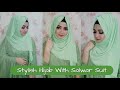 New Stylish Hijab with Salwar Suit 2022 💚 সালোয়ার কামিজ এর সাথে হিজাব স্টাইল