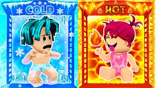 ROBLOX Brookhaven 🏡RP: Hot Baby vs Cold Baby | Baby Girl on Fire vs Icy Baby Boy | Avis Roblox