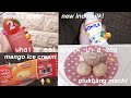 what i eat snack in a day: mochi ice cream, chilsung peach drink, new indomilk etc.