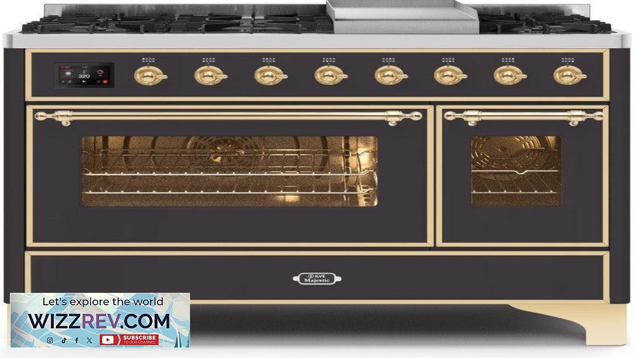 Majestic II Series 48" Dual Fuel Range w 8 Burners (Brass Matte Graphite)