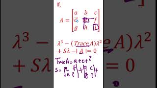 Characteristic Equation of a 3×3 Matrix | Shortcut Method #maths #exam#btechmaths#gate#maths fact