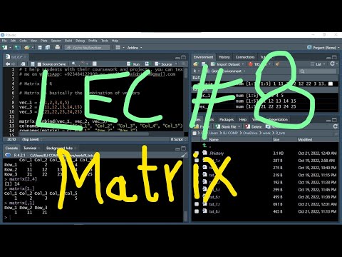 R Programming Tutorial # 8 | Matrix in R studio | Coursework help for R | UBprogrammer