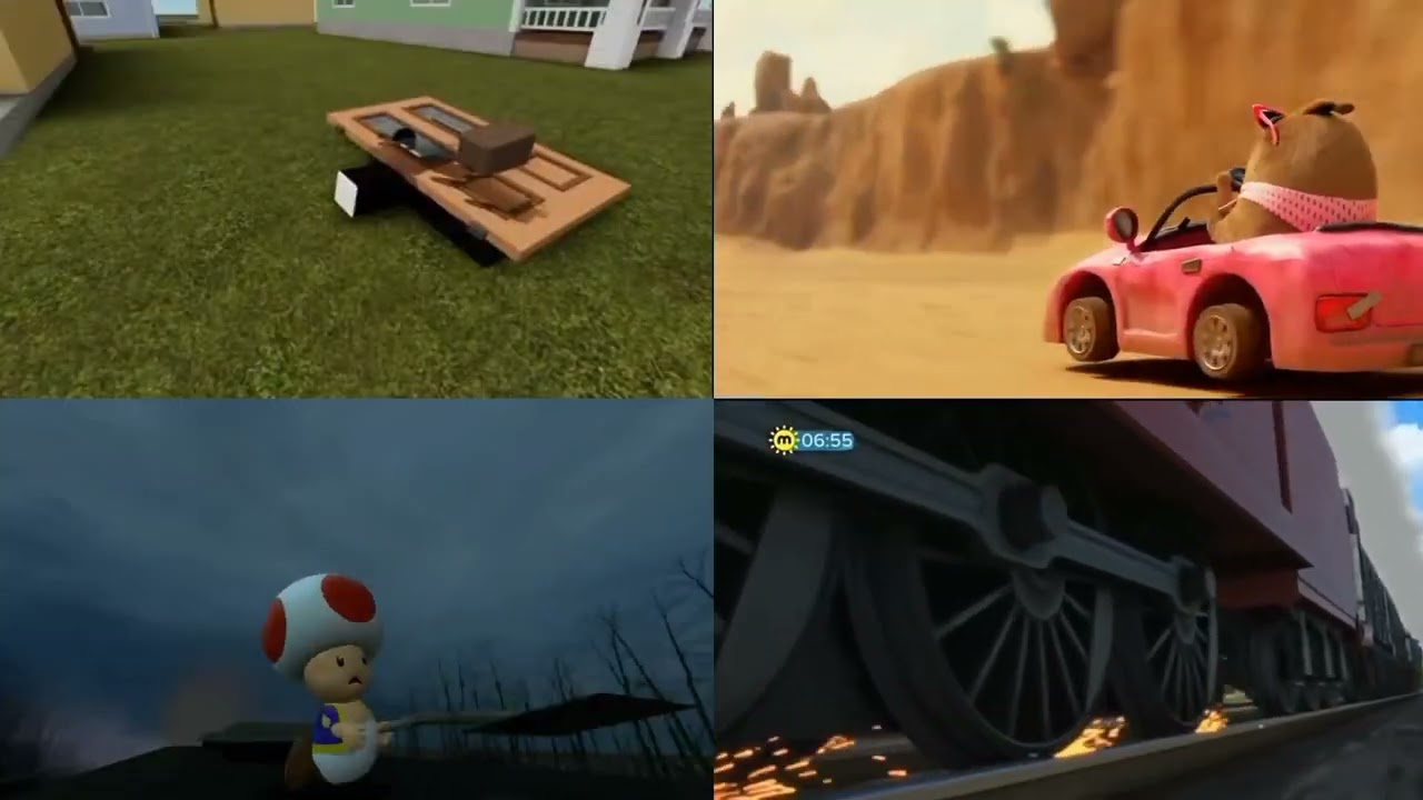 (Sparta Mario Kart Edition) THE END OF THE WORLD Sparta Remix Quadparison 6