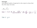 Section 13.2 Two Path Approach for Limits