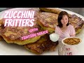 How to make Zucchini Fritters &amp;Tzatziki Sauce