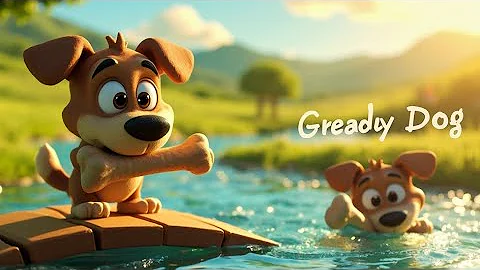 The Greedy Dog | Moral Story  |Animated Story || The Dog and His Reflection | Pixar Cartoon