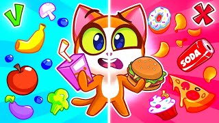 Don’t Overeat, Baby! 🍭🍕🍉|| Healthy Habits and Funny Games For Kids by Purr-Purr Joy ✨