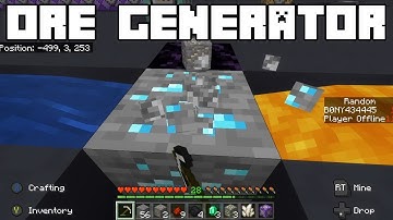 Minecraft Ore Generator Command Block Tutorial PE /xBox/wind Bedrock Edition