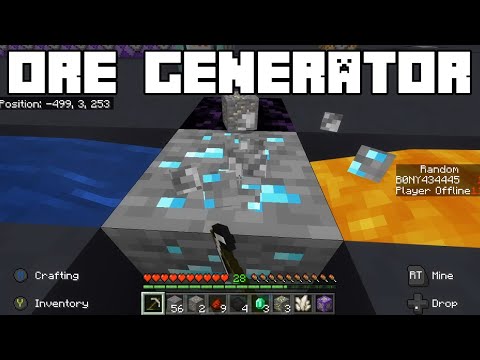 Minecraft Ore Generator Command Block Tutorial PE /xBox/wind Bedrock Edition